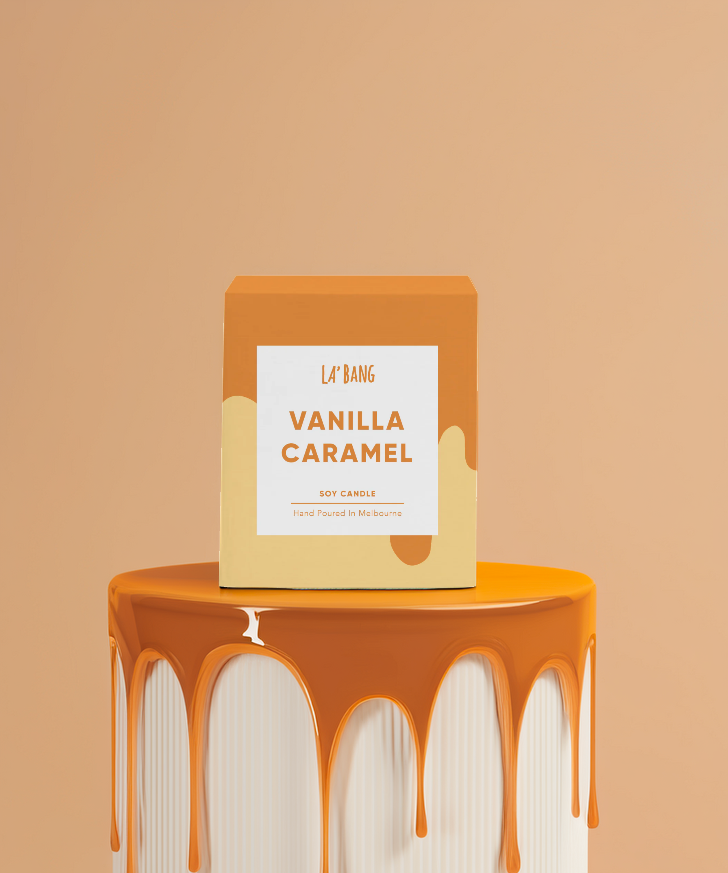 Wooden wick Candle - Vanilla Caramel